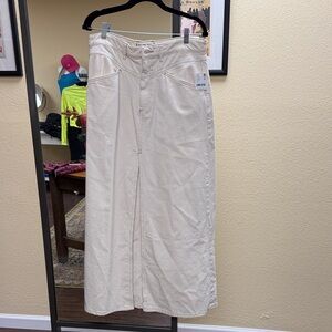Free People Cream come as you are Maxi Skirt 10